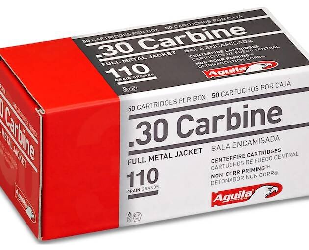 Aguila 30 Carbine Ammo 110 Grain Full Metal Jacket
