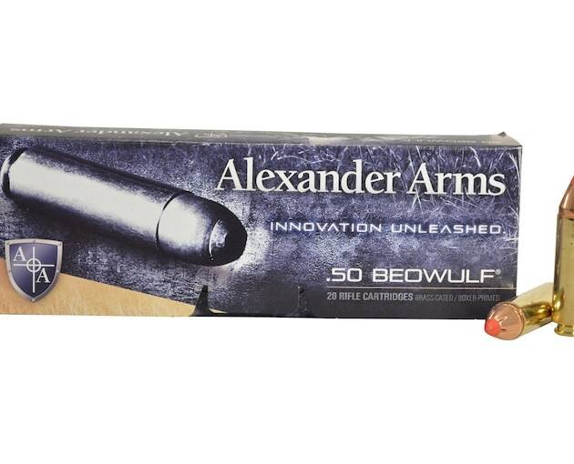 Alexander Arms 50 Beowulf Ammo 300 Grain Hornady FTX Polymer Tip