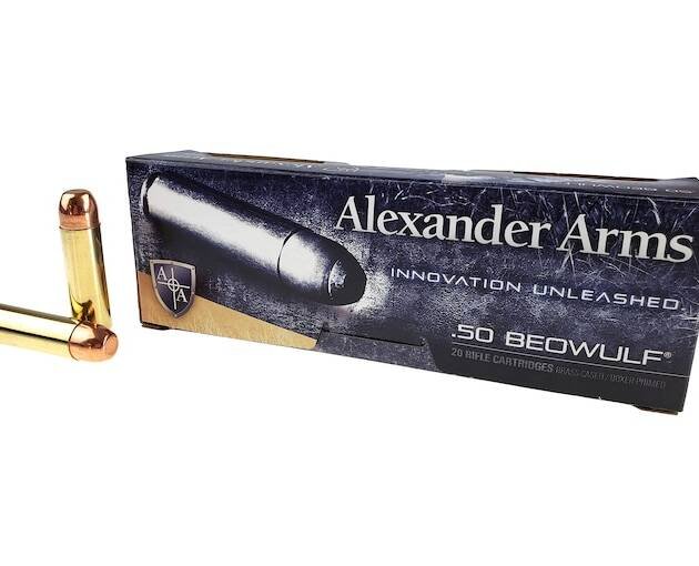 Alexander Arms 50 Beowulf Ammo 350 Grain Flat Nose