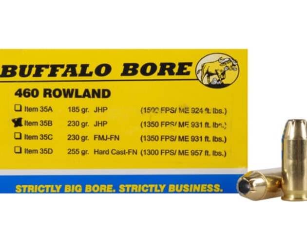 Buffalo Bore 460 Rowland Ammo 230 Grain Jacketed Hollow Point