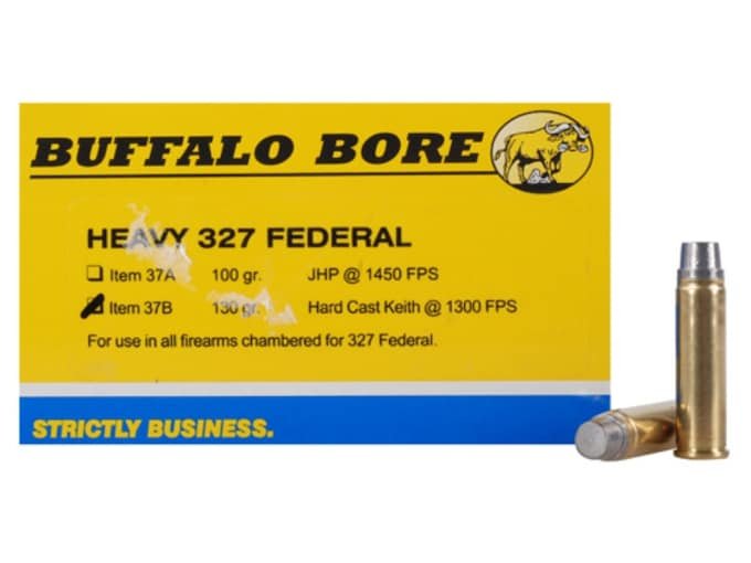 Buffalo Bore Outdoorsman 327 Federal Magnum Ammo 130 Grain Flat Nose