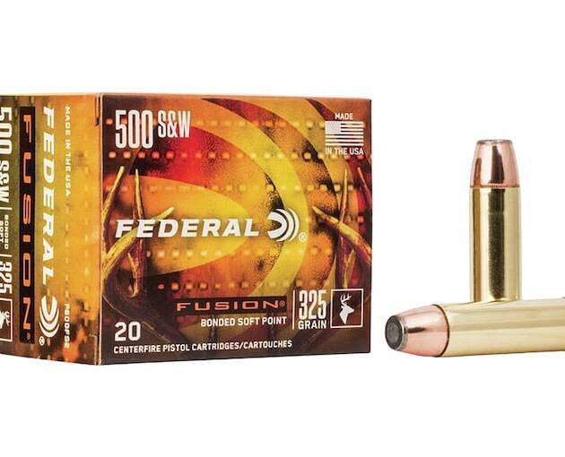 Federal Fusion 500 S&W Magnum Ammo 325 Grain Jacketed Hollow Point