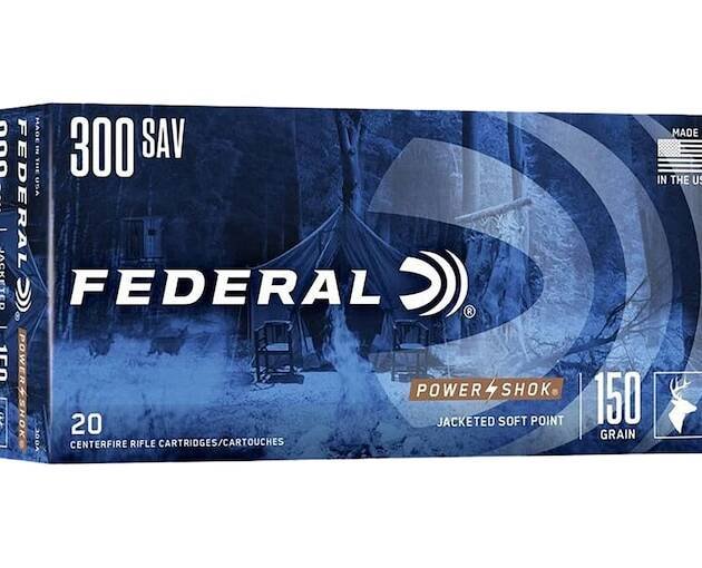 Federal Power-Shok 300 Savage Ammo 150 Grain Jacketed Soft Point