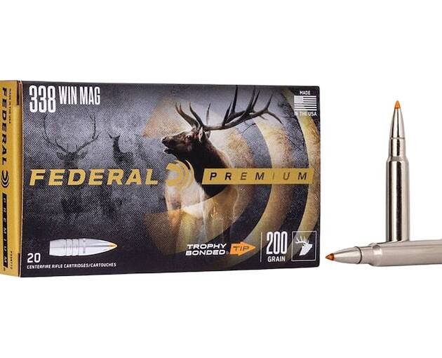 Federal Premium 338 Winchester Magnum Ammo 200 Grain Trophy Bonded Polymer Tip