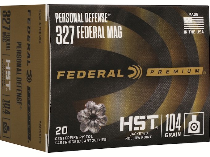 Federal Premium Personal Defense 327 Federal Magnum Ammo 104 Grain Federal HST Jacketed Hollow Point