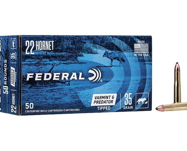 Federal Varmint and Predator 22 Hornet Ammo 35 Grain Polymer Tip