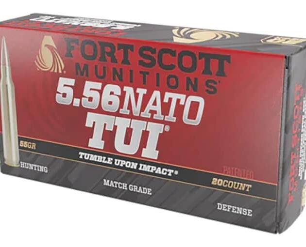 Fort Scott Munitions TUI 5.56x45mm NATO Ammo 55 Grain Solid Lead Free