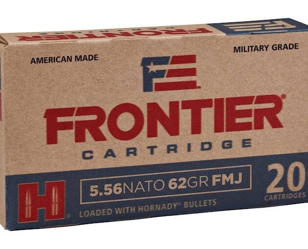 Frontier Cartridge Military Grade 5.56x45mm NATO Ammo 62 Grain Hornady FMJ Full Metal Jacket