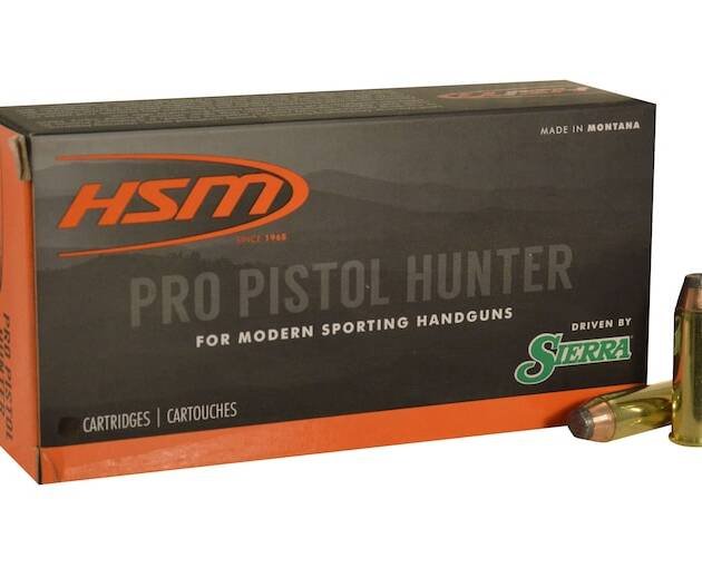 HSM Pro Pistol Hunter 500 S&W Magnum Ammo 400 Grain Sierra Sports Master Jacketed Soft Point