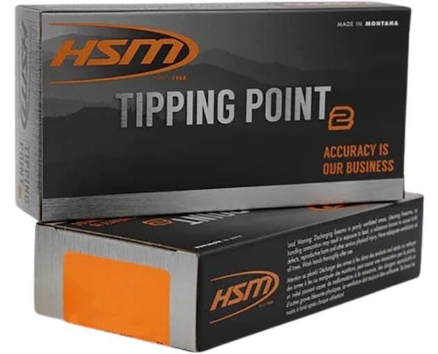 HSM Tipping Point 2 6mm ARC)Ammo 95 Grain Hornady SST (Super Shock Tip) Polymer Tip