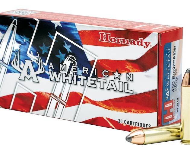 Hornady American Whitetail 450 Bushmaster Ammo 245 Grain Hornady Interlock Jacketed Soft Point Box of 20