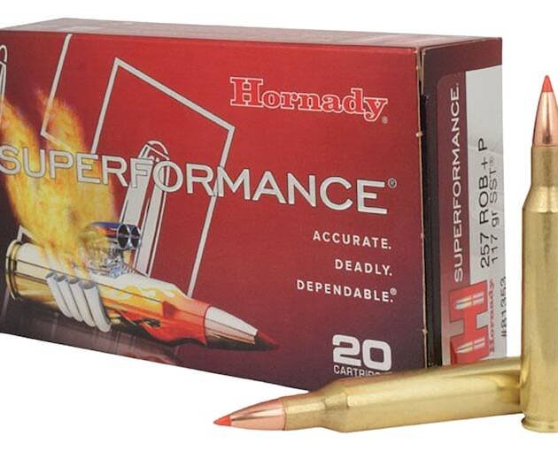 Hornady Superformance 257 Roberts +P Ammo 117 Grain Hornady SST (Super Shock Tip) Polymer Tip