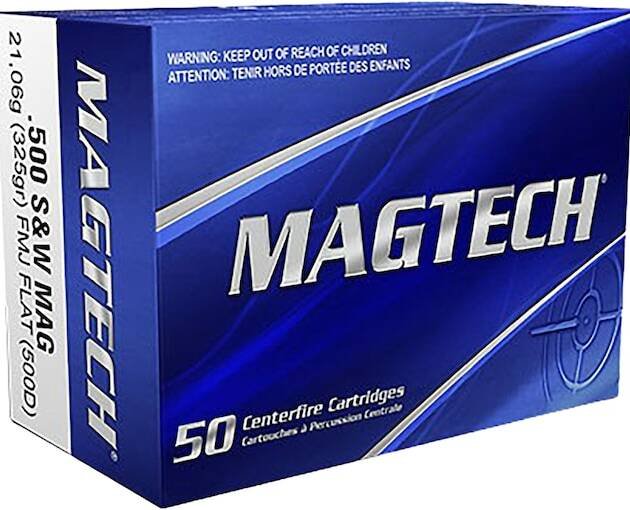Magtech 500 S&W Magnum Ammo 325 Grain Full Metal Jacket