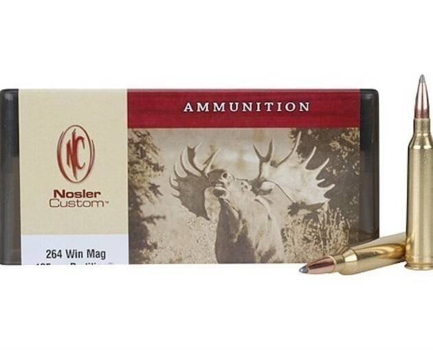 Nosler Custom 264 Winchester Magnum Ammo 125 Grain Nosler Partition Jacketed Soft Point