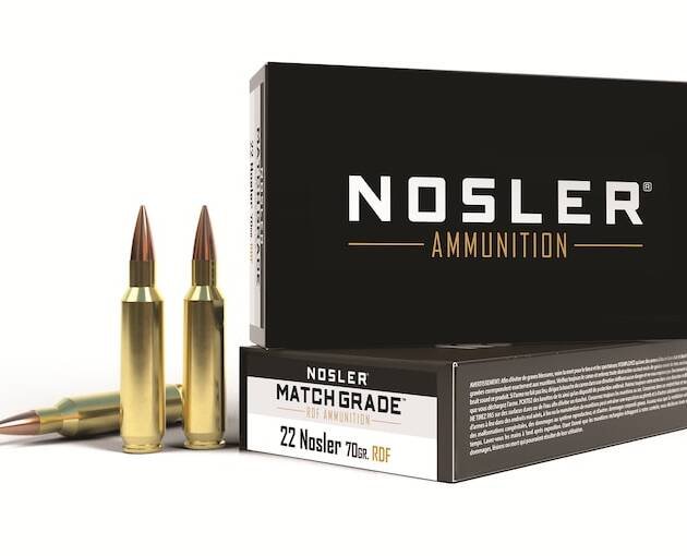 Nosler Match Grade 22 Nosler Ammo 70 Grain Nosler RDF Jacketed Hollow Point