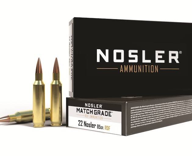 Nosler Match Grade 22 Nosler Ammo 85 Grain Nosler RDF Jacketed Hollow Point