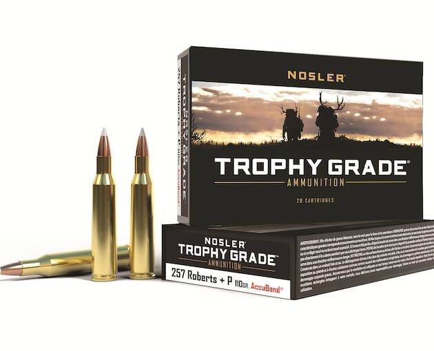 Nosler Trophy Grade 257 Roberts +P Ammo 110 Grain Nosler AccuBond Bonded Polymer Tip