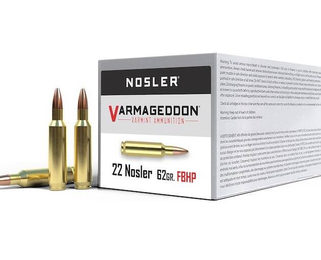 Nosler Varmageddon 22 Nosler Ammo 62 Grain Jacketed Hollow Point