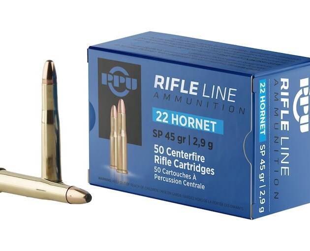 PPU 22 Hornet Ammo 45 Grain Jacketed Soft Point