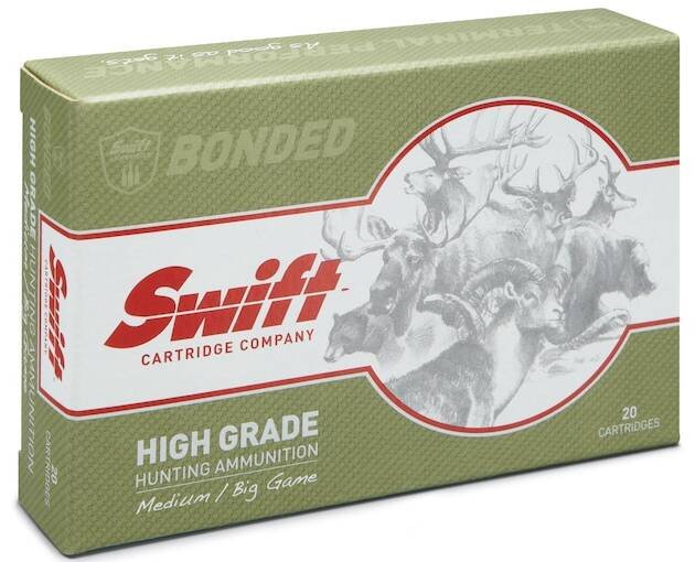 Swift High Grade Big Game Hunting 338 Winchester Magnum Ammo 210 Grain Swift Scirocco II Bonded Polymer Tip