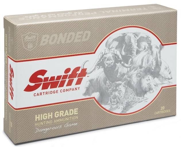 Swift High Grade Dangerous Game Hunting 375 Ruger Ammo 300 Grain Swift A-Frame Bonded Round Nose