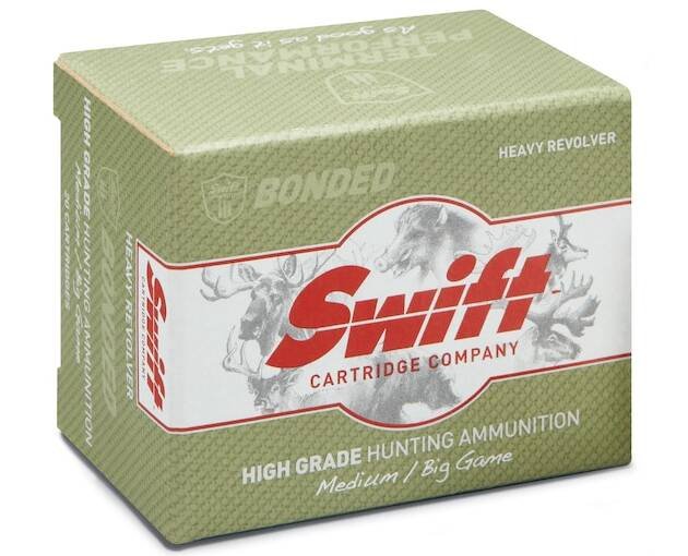 Swift High Grade Heavy Revolver 500 S&W Magnum Ammo 325 Grain Swift A-Frame Bonded Jacketed Hollow Point