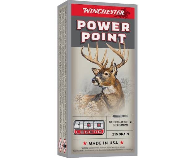 Winchester Power Point 400 Legend Ammo 215 Grain Jacketed Soft Point