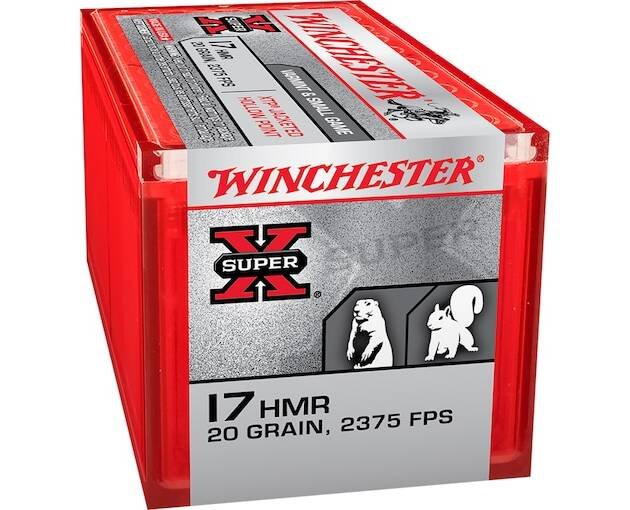 Winchester Super X 17 Hornady Magnum Rimfire (HMR) Ammo 20 Grain Jacketed Hollow Point