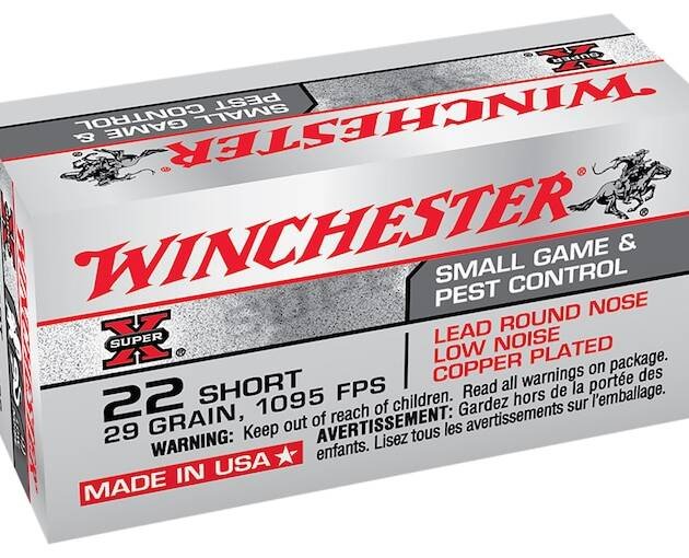 Winchester Super X 22 Short Ammo 29 Grain Plated Round Nose