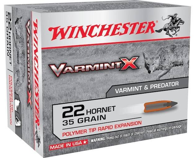 Winchester Vamint X 22 Hornet Ammo 35 Grain Polymer Tip