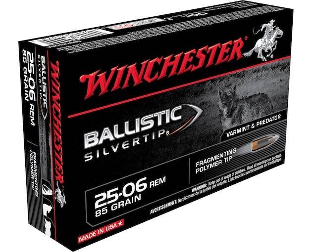 Winchester Varmint 25-06 Remington Ammo 85 Grain Polymer Tip