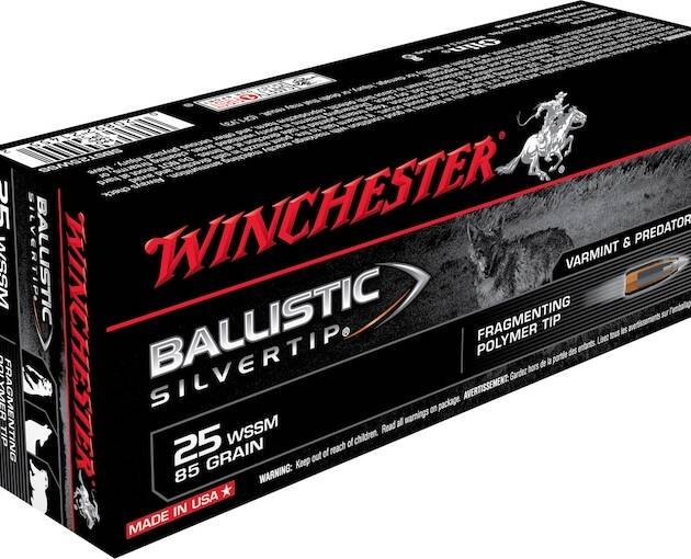 Winchester Varmint 25 Winchester Super Short Magnum (WSSM) Ammo 85 Grain Winchester Ballistic Silvertip Polymer Tip