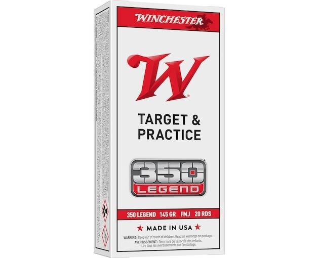 Winchester White Box USA 350 Legend Ammo 145 Grain Full Metal Jacket