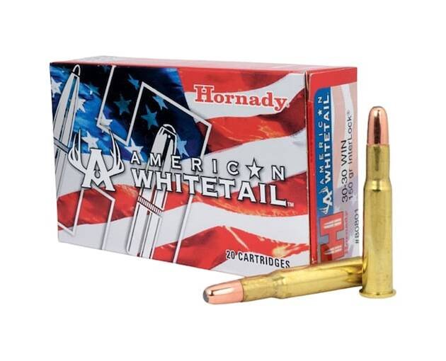 Hornady American Whitetail 30-30 Winchester Ammo 150 Grain Hornady Interlock Jacketed Soft Point Box of 100000