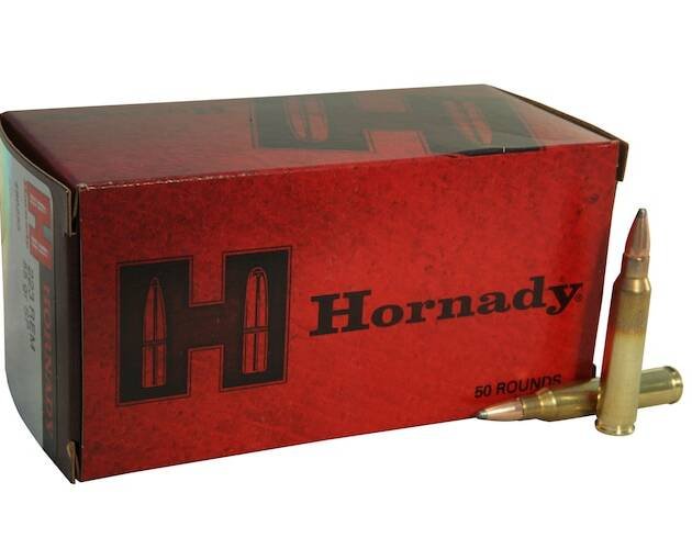 Hornady Custom 223 Remington Ammo 55 Grain Jacketed Soft Point Box of 1000