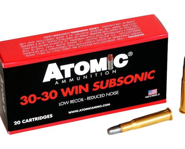 Atomic Subsonic 30-30 Winchester Ammo 165 Grain Flat Nose Box of 500