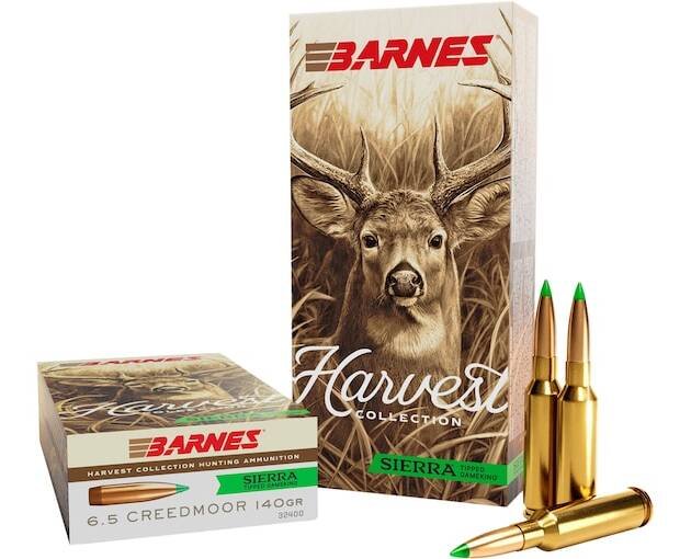 Barnes Harvest 6.5 Creedmoor Ammo 140 Grain Sierra GameKing Polymer Tip Box of 500