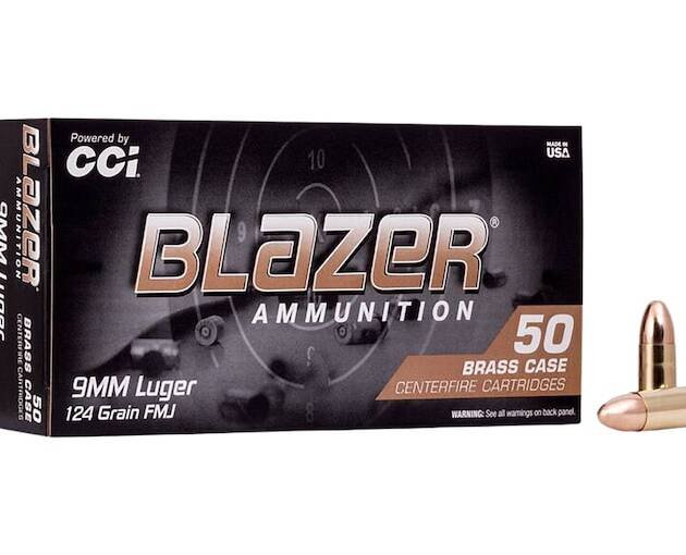 Blazer Brass 9mm Luger Ammo 124 Grain Full Metal Jacket Box of 1000