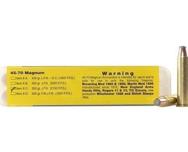 Buffalo Bore 45-70 Government Ammo 350 Grain Jacketed Flat Nose Box of 300