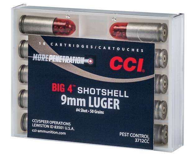 CCI Big 4 Shotshell 9mm Luger Ammo 50 Grain Lead Shot Box of 500