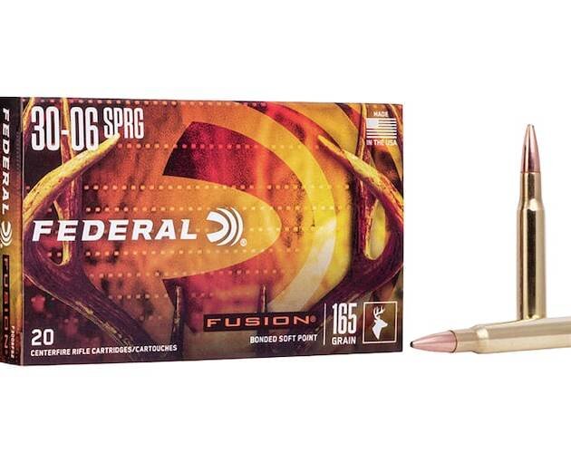 Federal Fusion 30-06 Springfield Ammo 165 Grain Bonded Jacketed Soft Point Box of 500