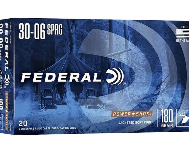 Federal Power-Shok 30-06 Springfield Ammo 180 Grain Jacketed Soft Point Box of 500