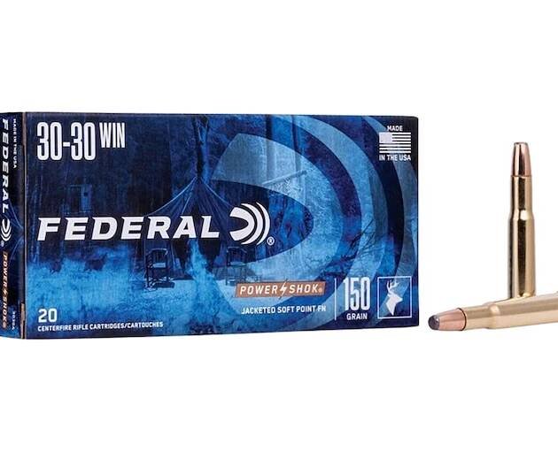 Federal Power-Shok 30-30 Winchester Ammo 150 Grain Jacketed Flat Nose Box of 500