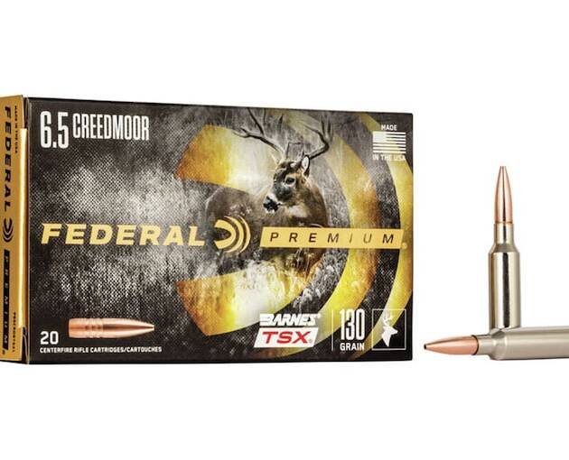 Federal Premium 6.5 Creedmoor Ammo 130 Grain Barnes Triple-Shock X Solid Hollow Point Lead Free Box of 500
