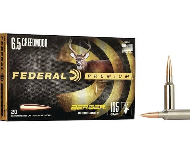 Federal Premium 6.5 Creedmoor Ammo 135 Grain Berger Hybrid Hunter Jacketed Hollow Point Box of 500