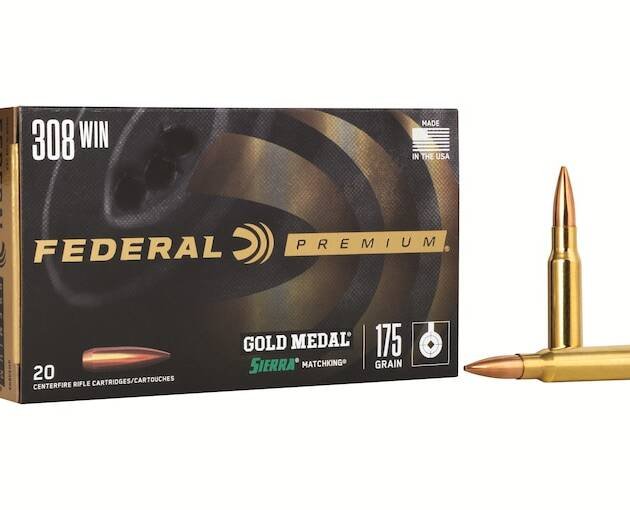 Federal Premium Gold Medal 308 Winchester Ammo 175 Grain Sierra MatchKing Jacketed Hollow Point Box of 500