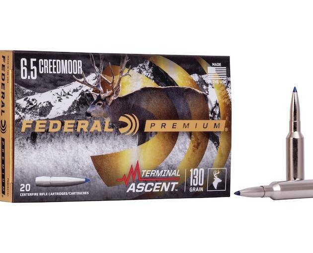 Federal Premium Terminal Ascent 6.5 Creedmoor Ammo 130 Grain Bonded Polymer Tip Box of 500