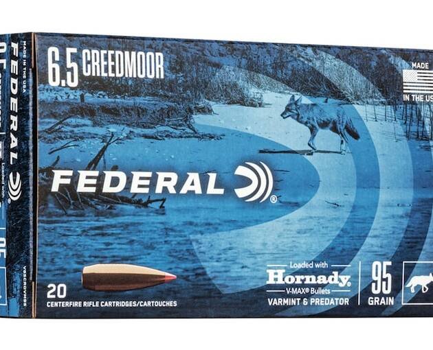 Federal Varmint & Predator 6.5 Creedmoor Ammo 95 Grain Hornady V-Max Polymer Tip Box of 500