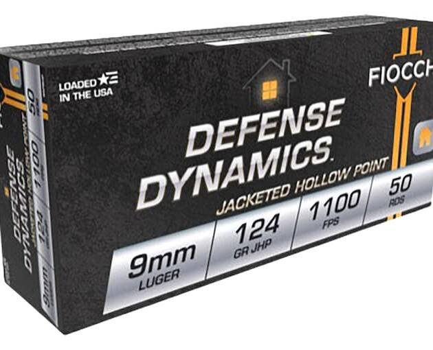 Fiocchi Defense Dynamics 9mm Luger Ammo 124 Grain Jacketed Hollow Point Box of 1000