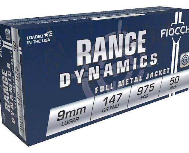 Fiocchi Range Dynamics Subsonic 9mm Luger Ammo 147 Grain Full Metal Jacket Box of 1000